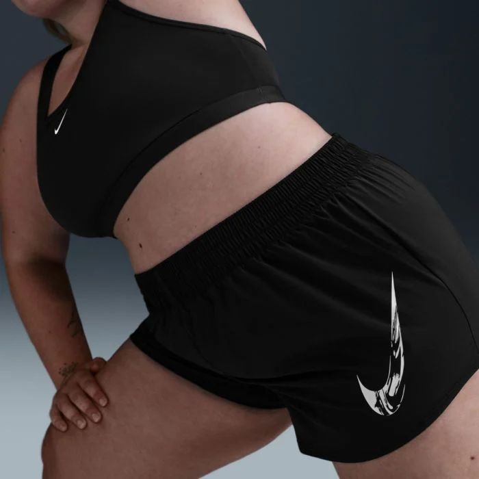 Nike Dame Shorts One Dri-FIT Swoosh Shorts (Plus Size) Sort