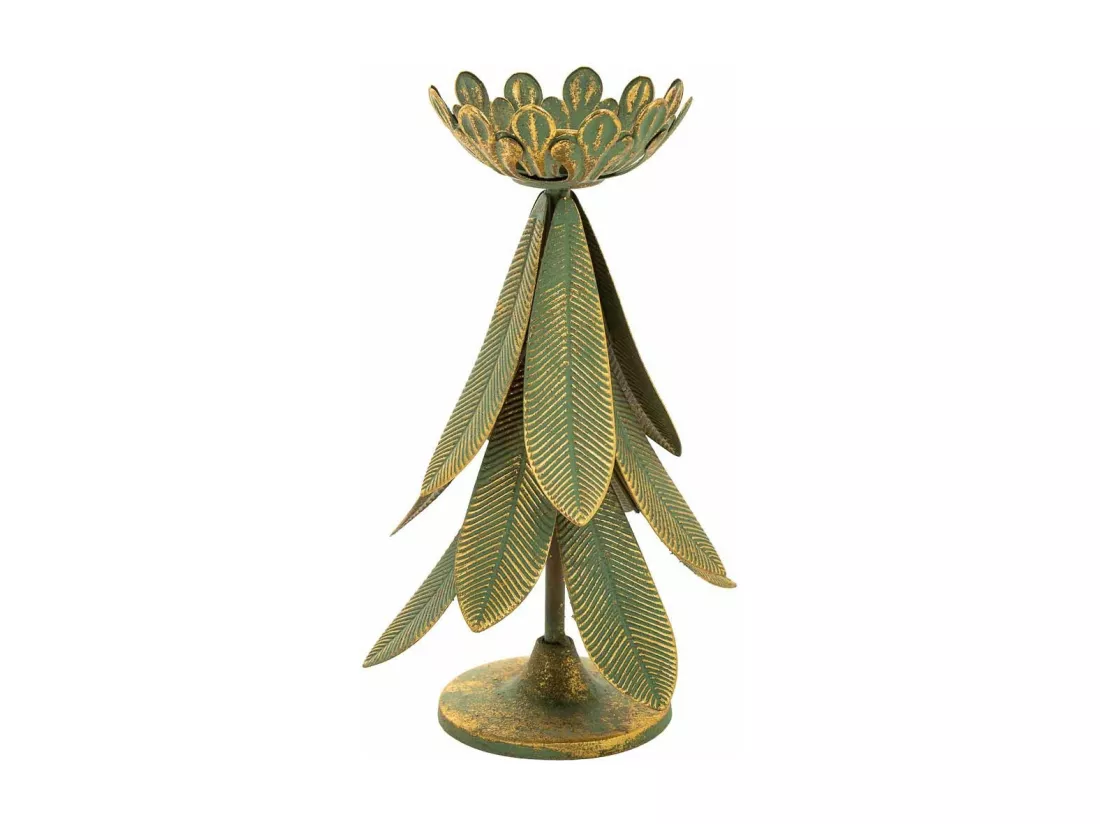 Chandelier en métal doré 21.5x21.5x31.5h