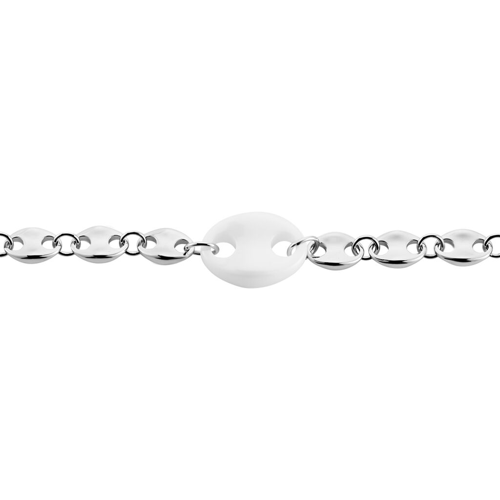 Bracelet Ashoka Argent Blanc Céramique
