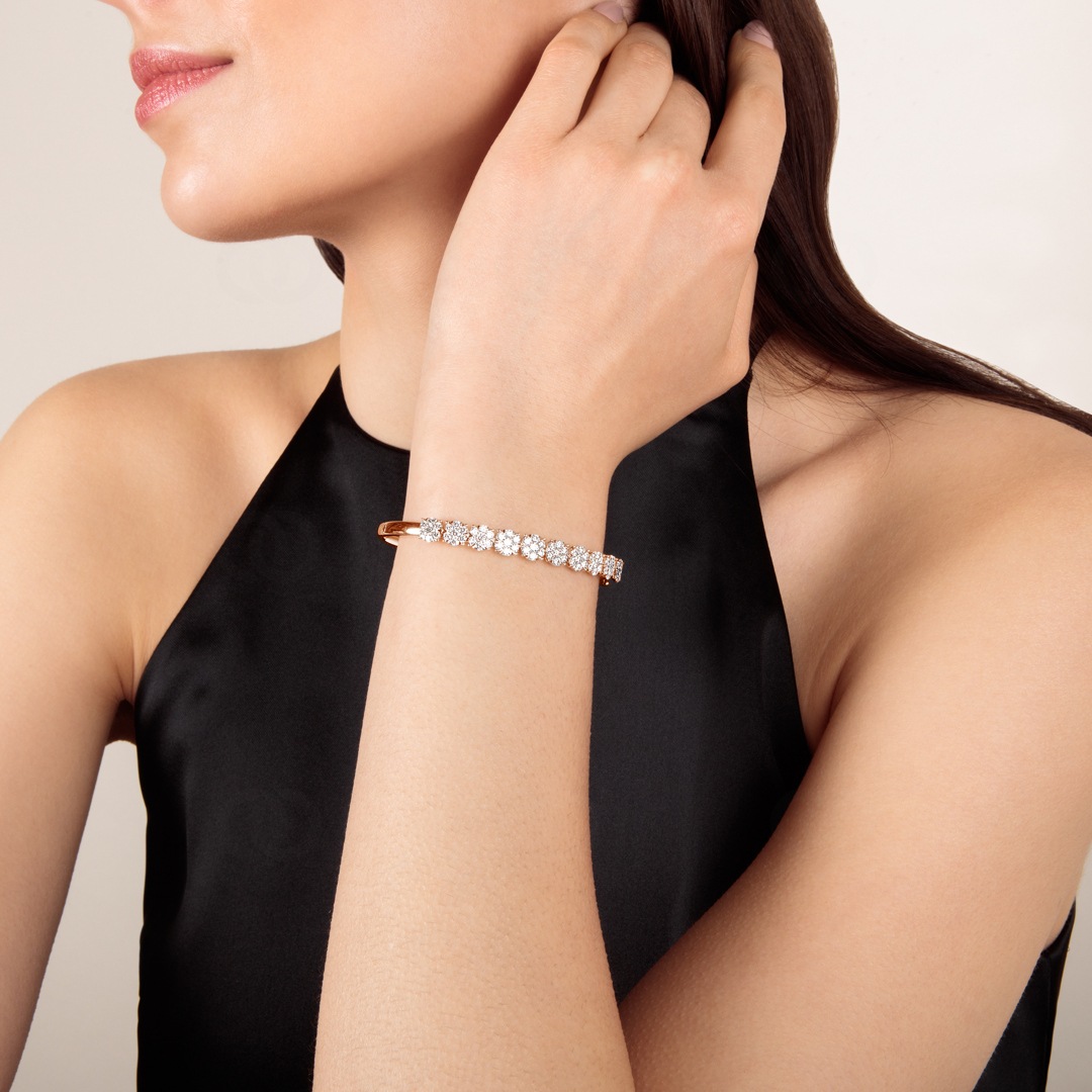 3.00 Karat Diamantarmreif 750/18 K Roségold