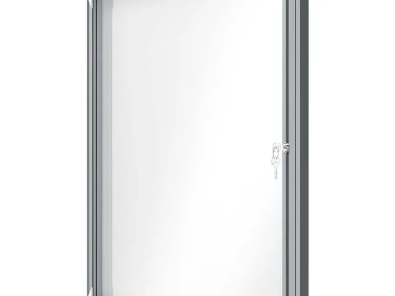 Nobo Premium Plus magnetisk låsbart opslagsskab med hængslet låge 8xA4 Hvid