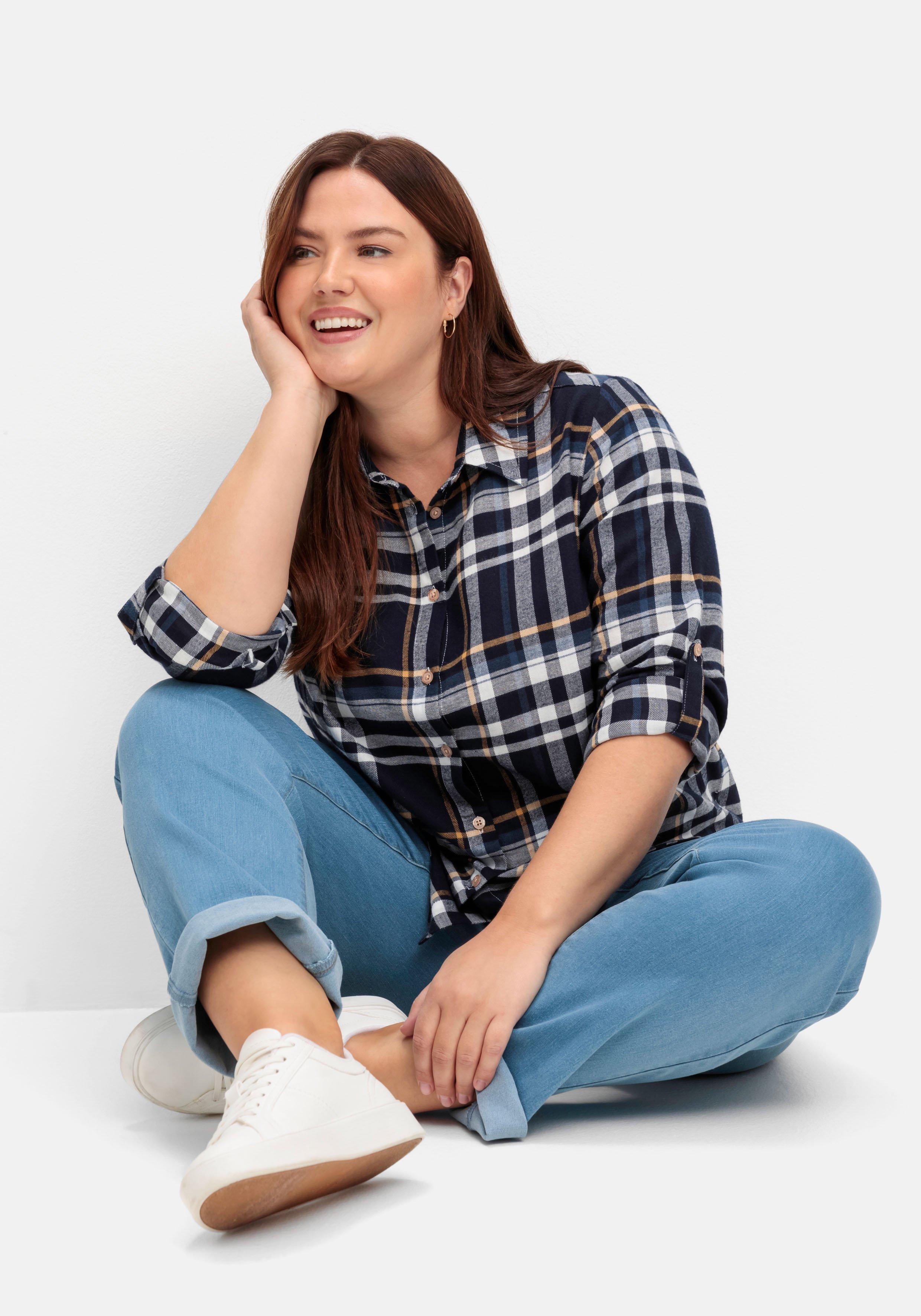 Gerade Jeans mit seitlichem Stretchbund