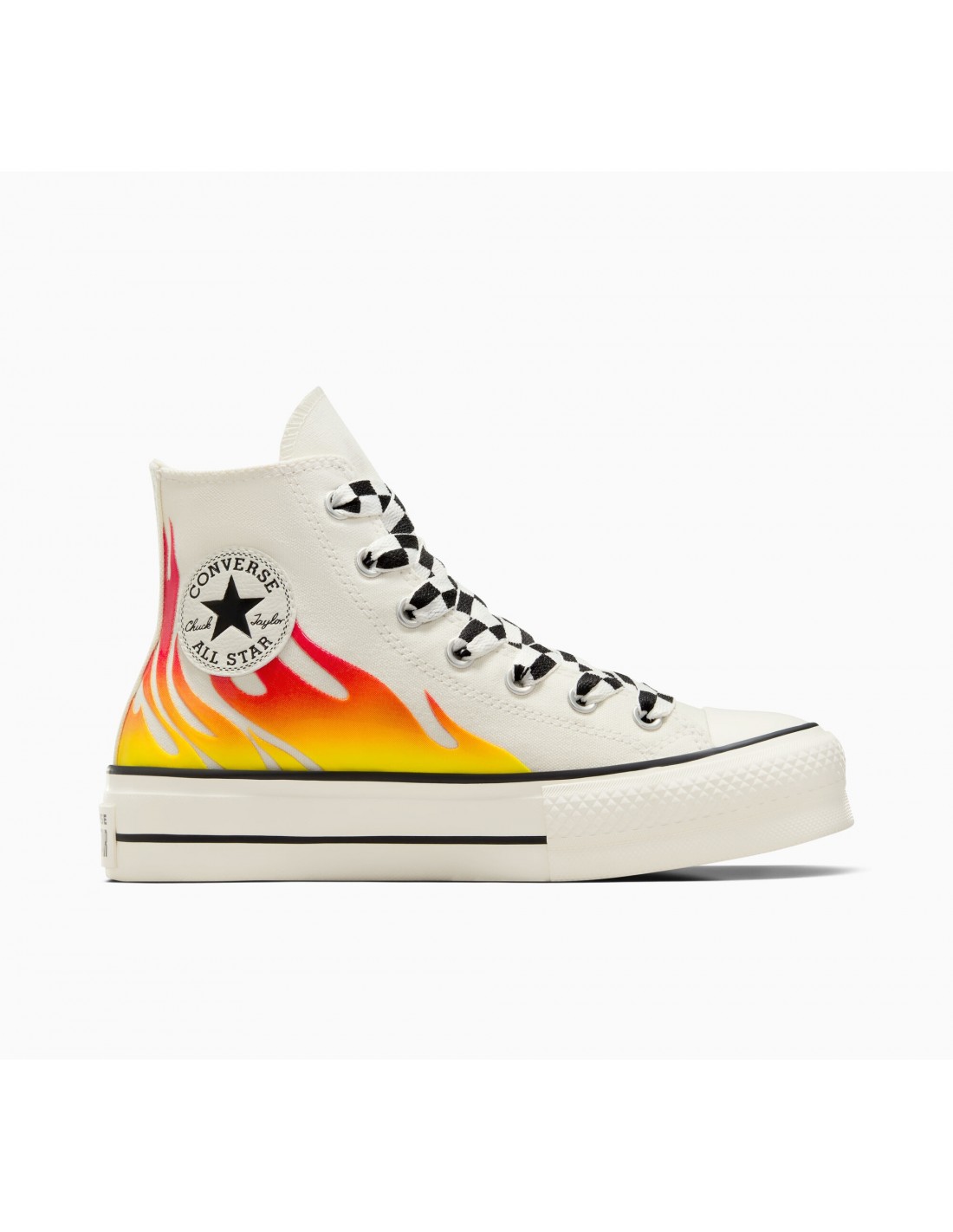 converse Sneakers Montantes Femme Ctas Lift Hi Toile Blanc Cassé