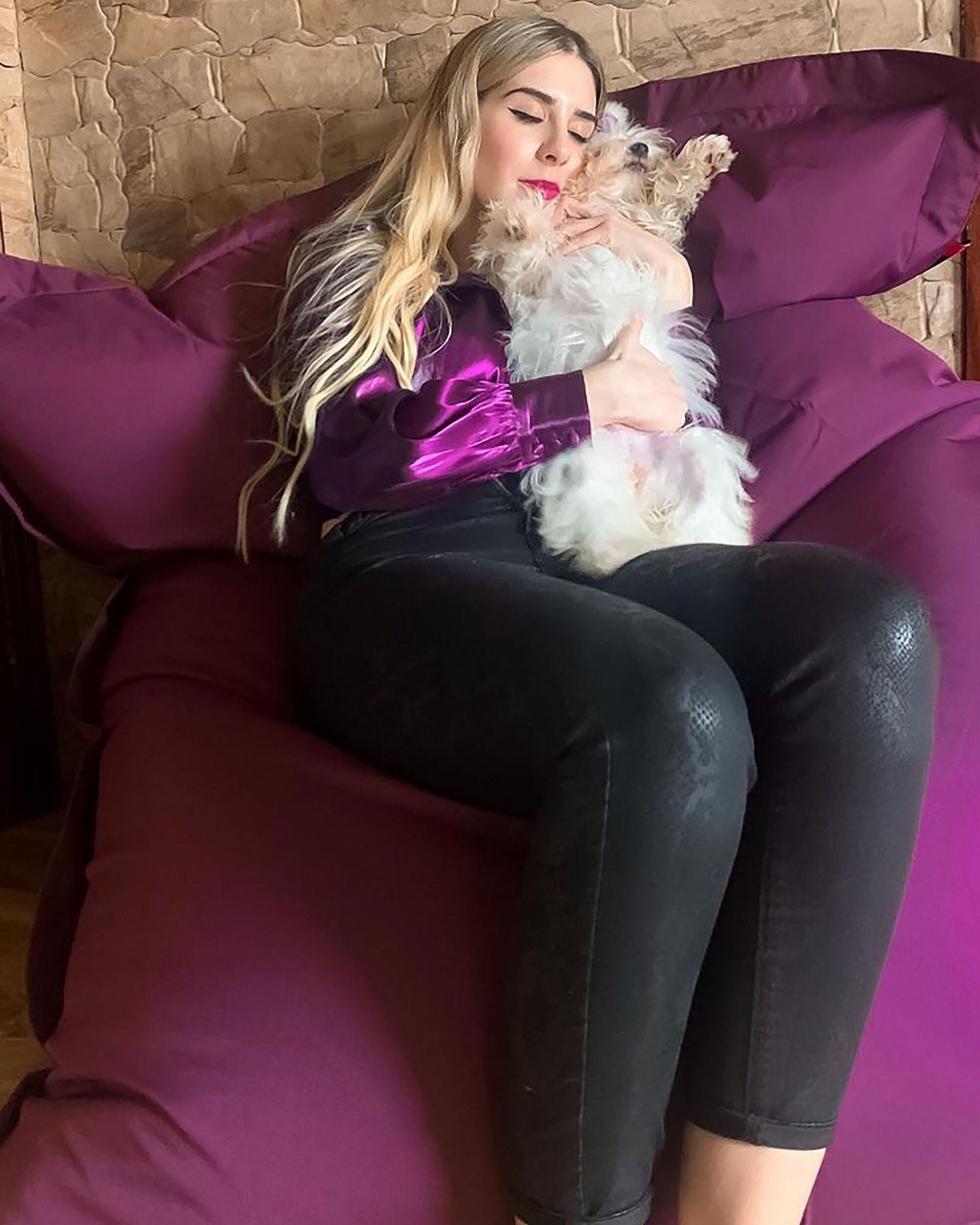 Zitzak 300 L FUZZY 140 cm 180 cm Paars