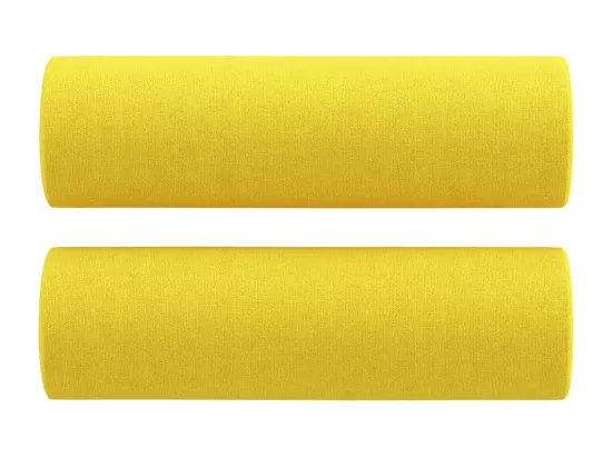 Ensemble de canapés 4 pièces avec coussins jaune clair tissu