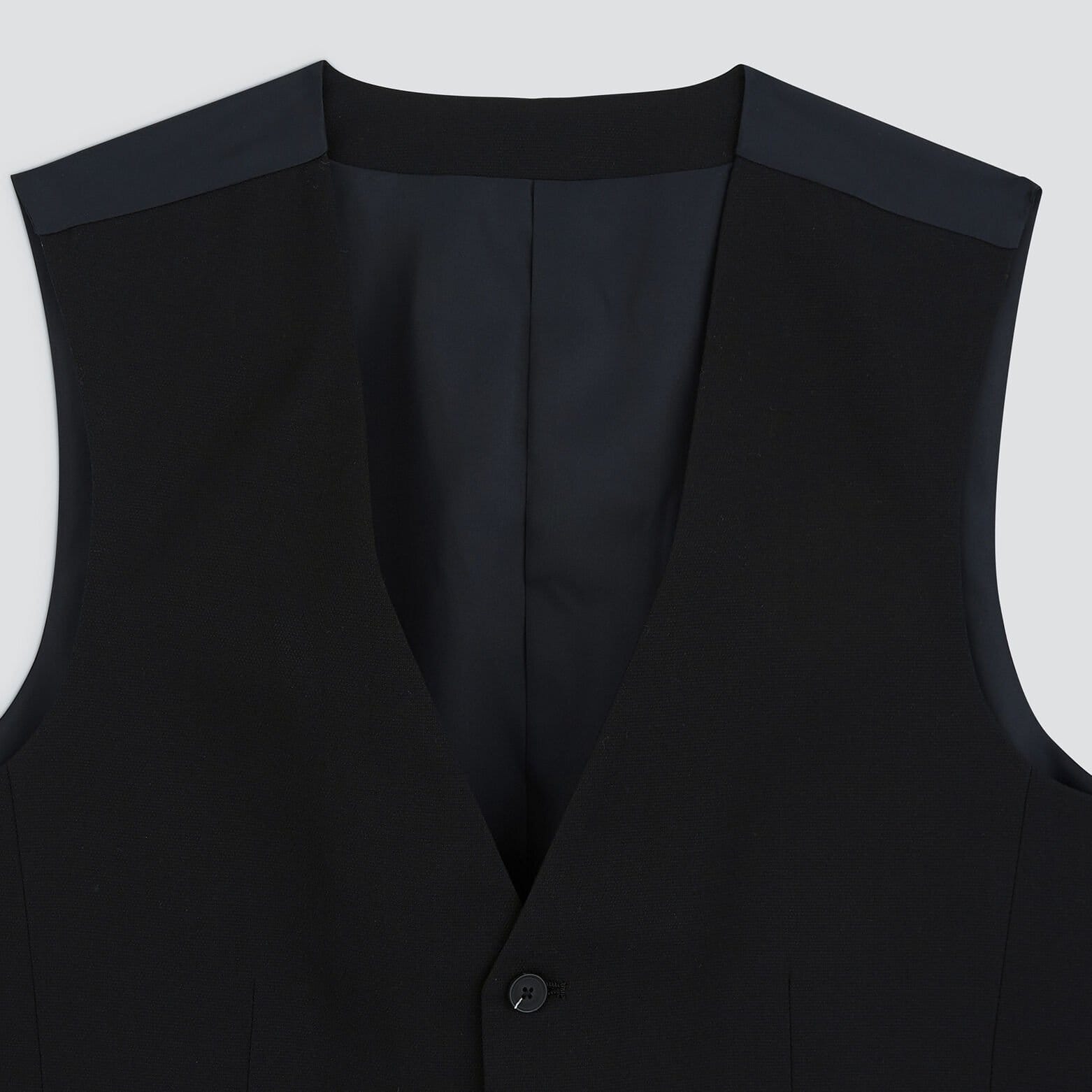 Gilet de costume uni slim Noir