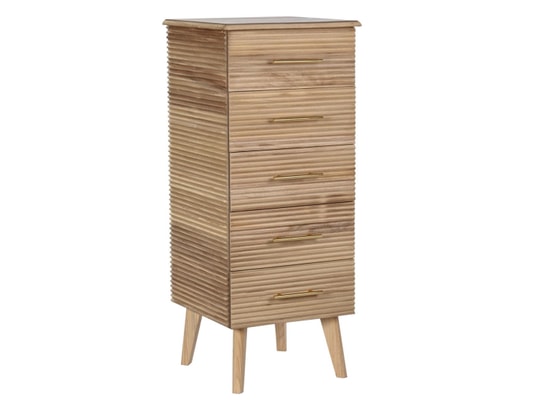 PEGANE - Chiffonnier, meuble de rangement en bois de paulownia et mdf
