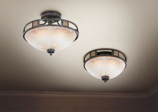 Quinta Deckenleuchte braun, mehrfarbig, 608100224, D/H: 33/20 cm, Metall
