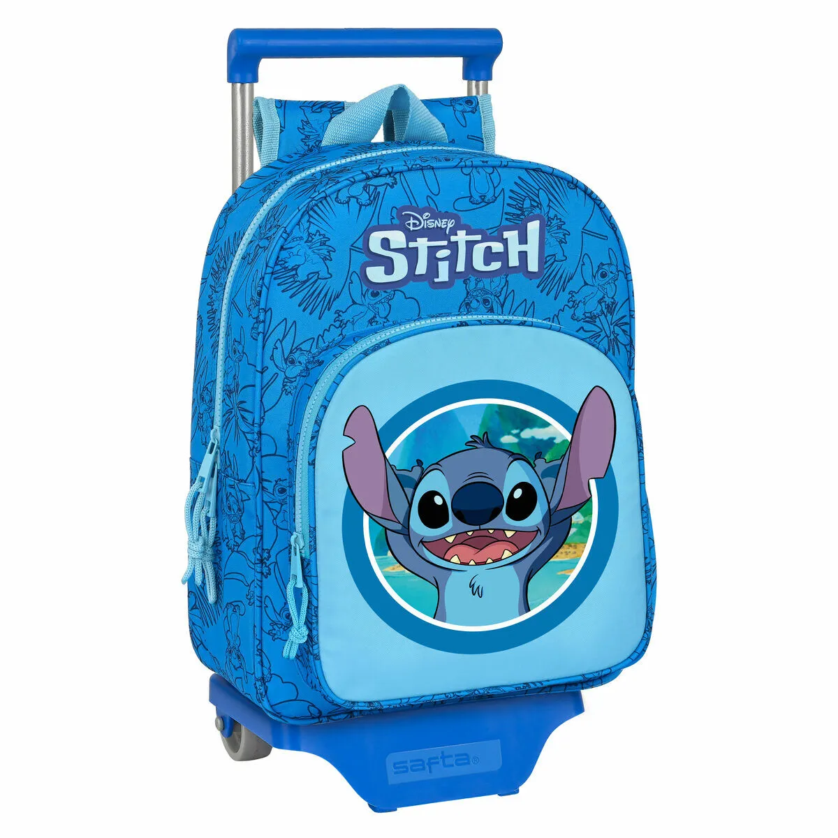 Stitch Cartable à Roulettes - Bleu