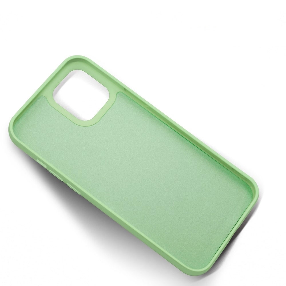 iPhone 12 Gummi Case Hülle mit Leder Kartenfach - Lila