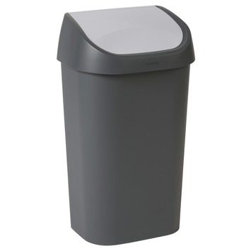 Allibert afvalbak Mistral Swing antraciet 50 liter