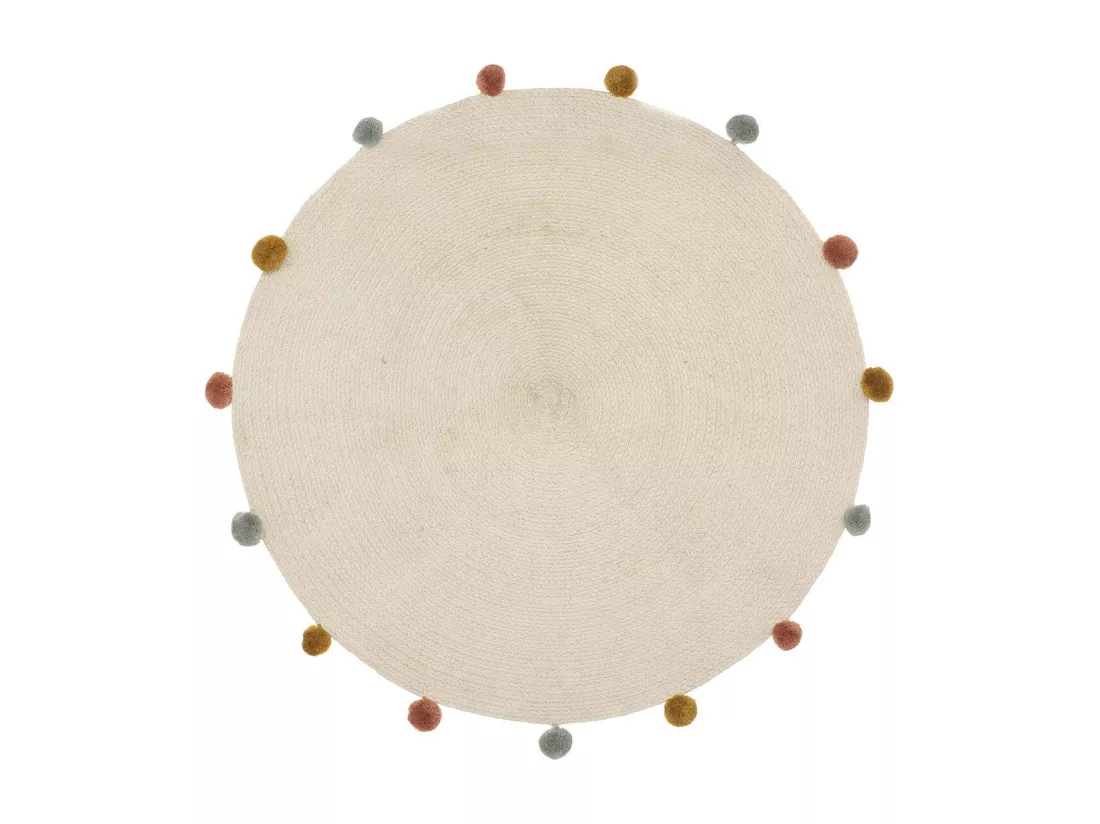 Tapis Enfant Pompons 