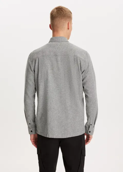 Overshirt met zakken antraciet (ANT.MEL)