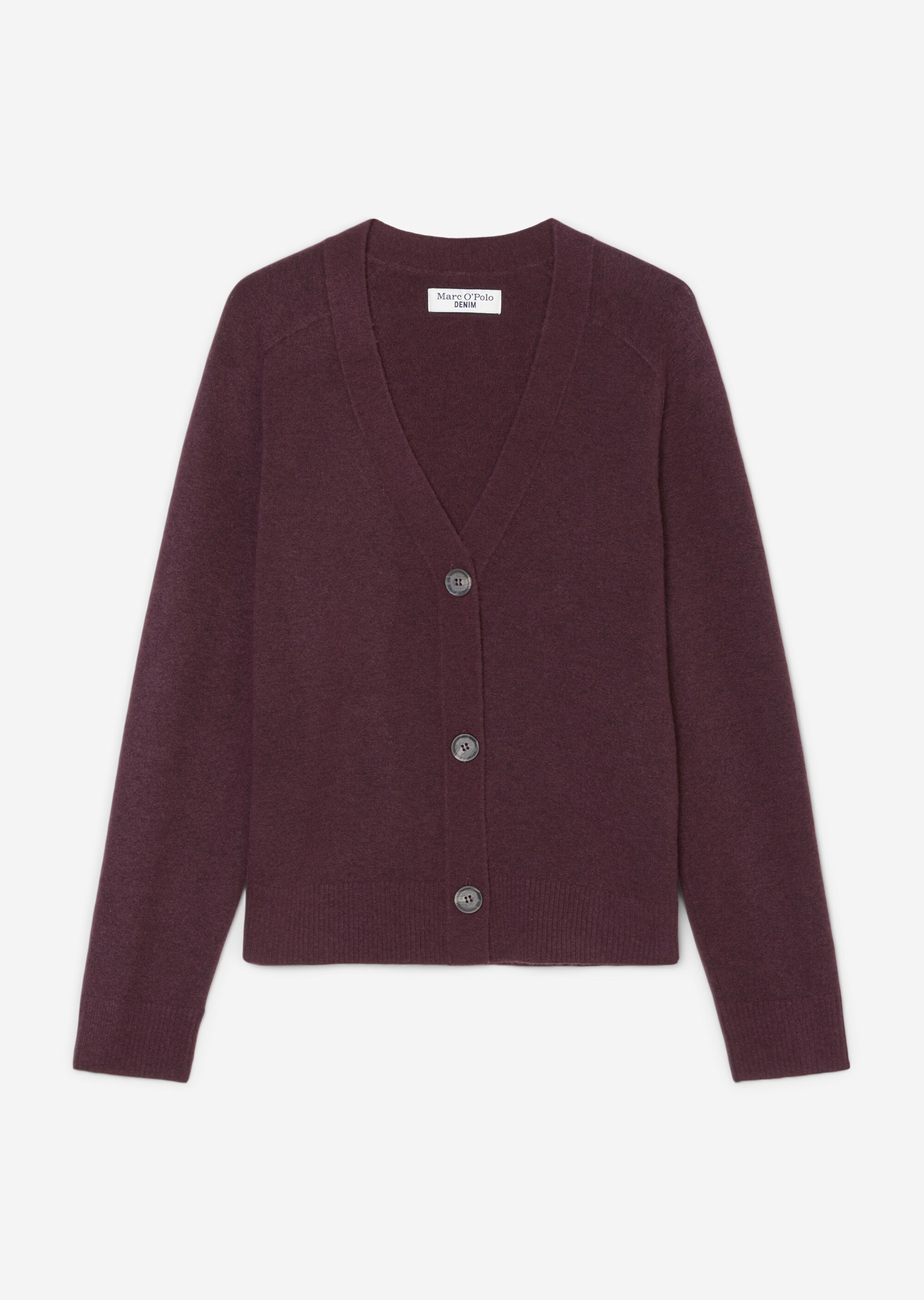 V-Neck-Cardigan relaxed aus softem Schurwolle-Mix