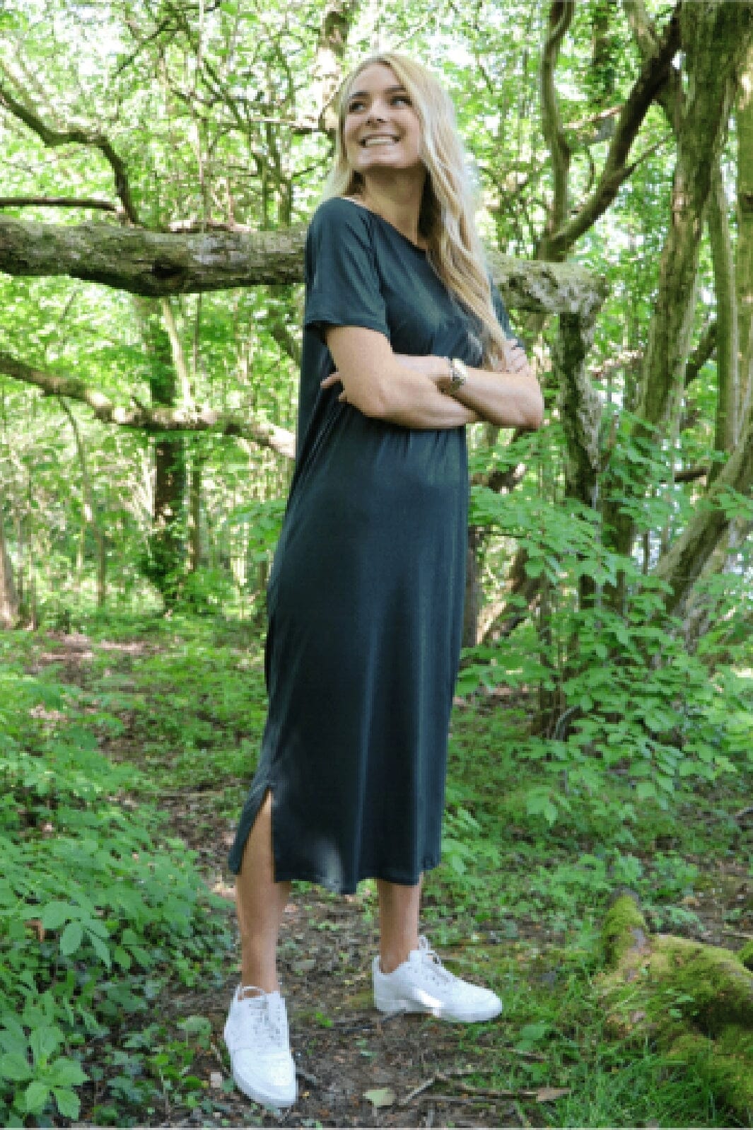 Liberte Alma-Tshirt-Dress dusty camo army