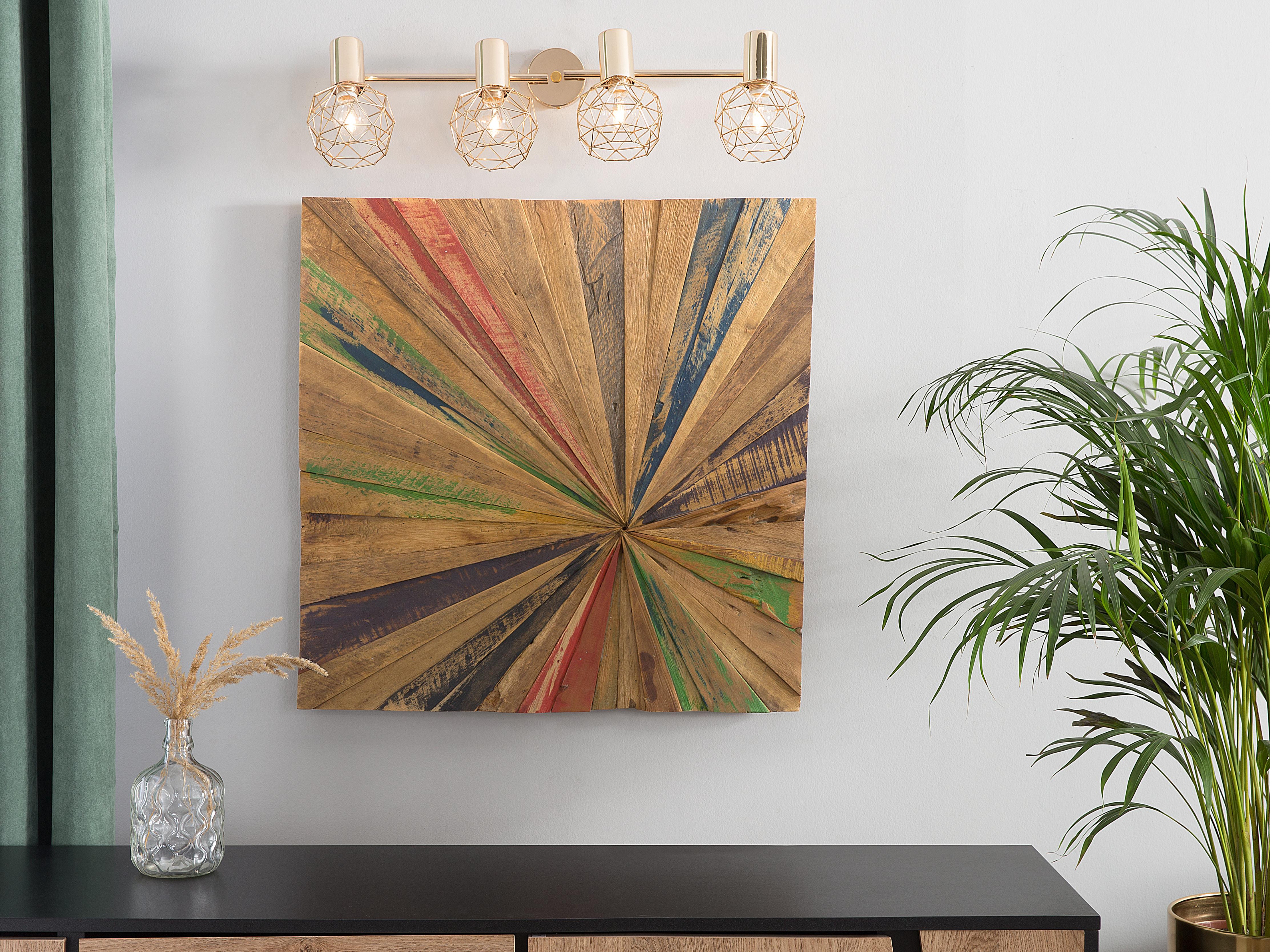 Wanddecoratie CANCUN Teakhout 70 cm Bruin