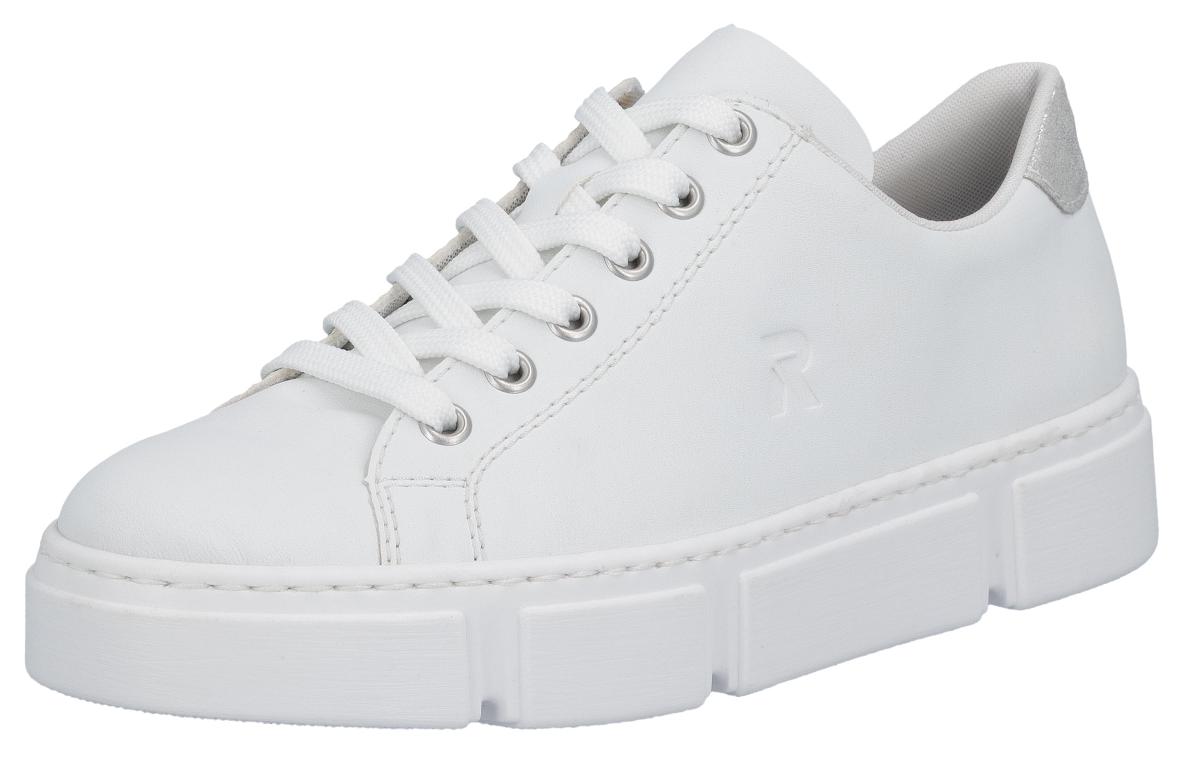 Rieker Plateausneaker  in monochromer Optik, Freizeitschuh, Halbschuh, Schnürschuh