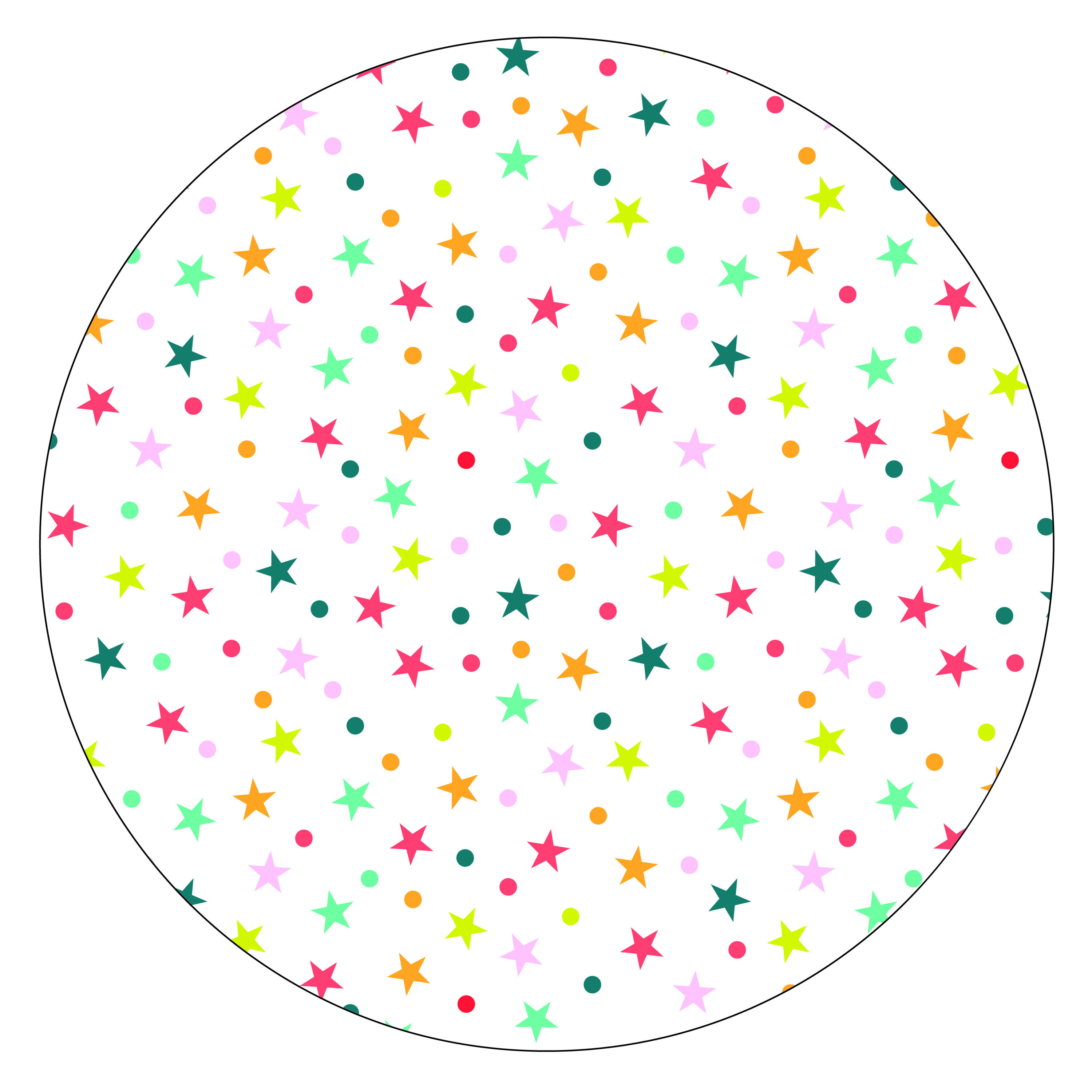 PRATO DE CARTÃO ACTUEL MULTICOR STARS 23CM 10 UNIDADES