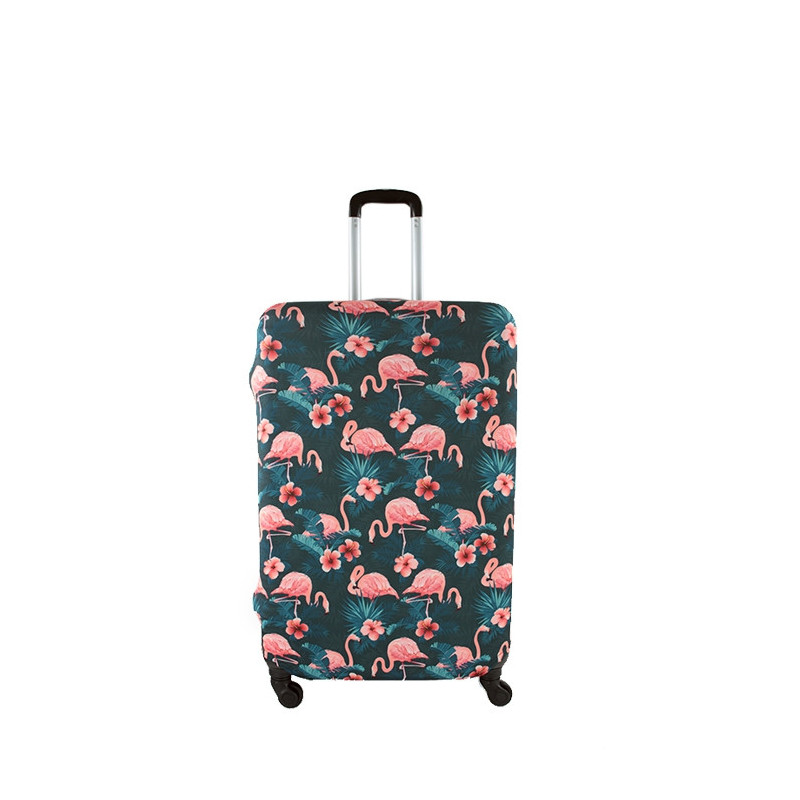 Housse de valise taille M Flamant Rose