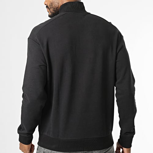 Sweat Col Zippé Cotton Comfort Quarter Zip 0627 Noir