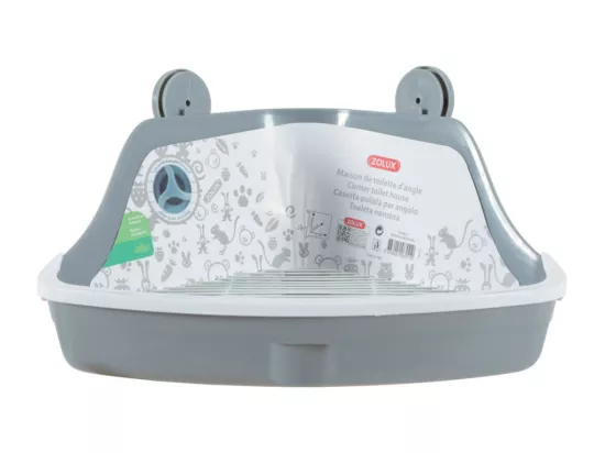 Maison de toilettes d'angle pour rongeurs 32x25 cm