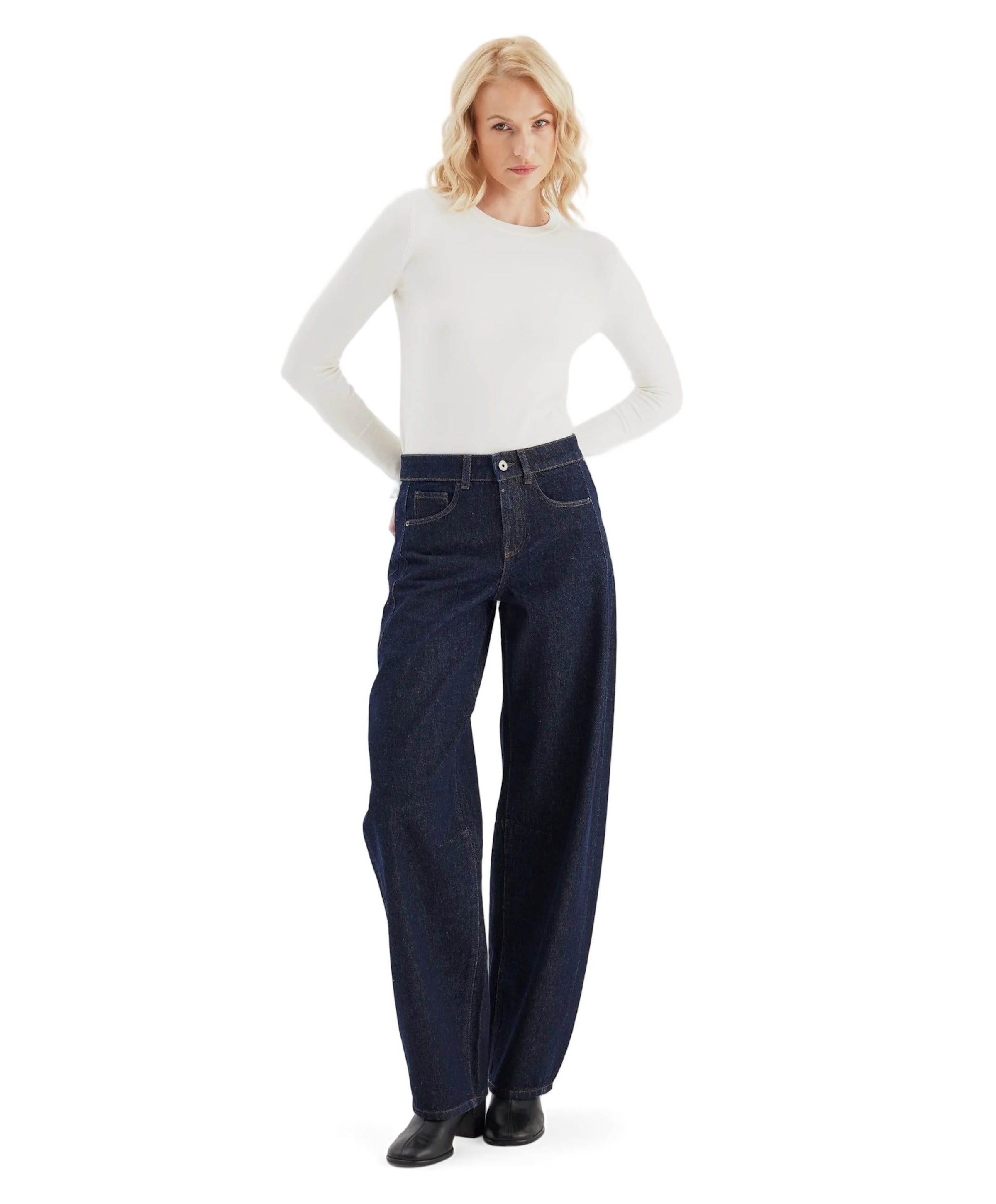 Cup of Joe Denim mid waist balloon jeans dames jeans blauw