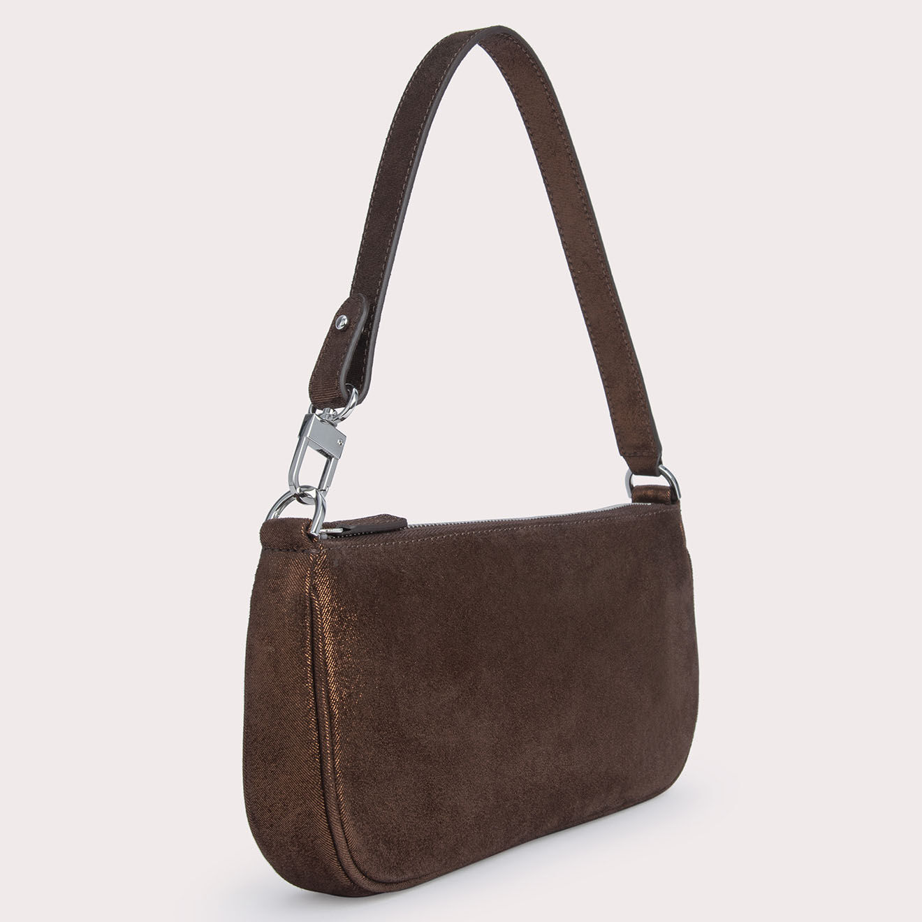 By Far Sac à main en Cuir Rachel marron -  13.5x27x4 cm