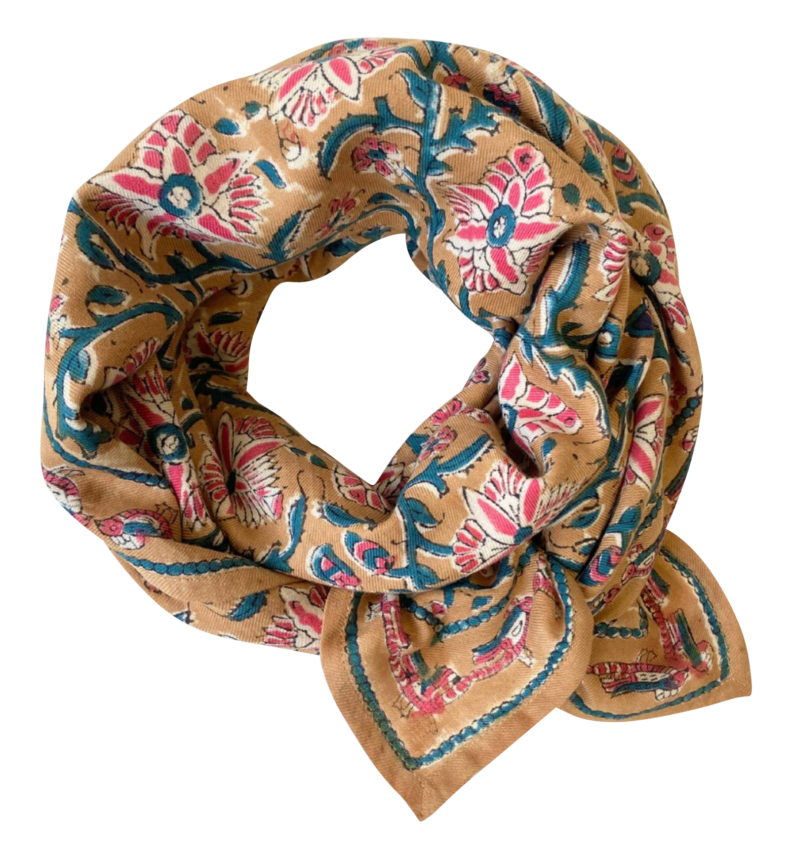 LATIKA - Foulard en coton imprimé | Jaune