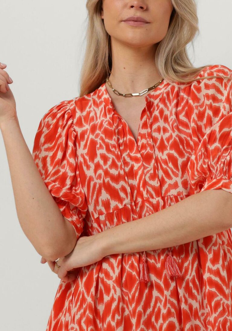 MOLIIN oranje moliin maxi jurk lucille