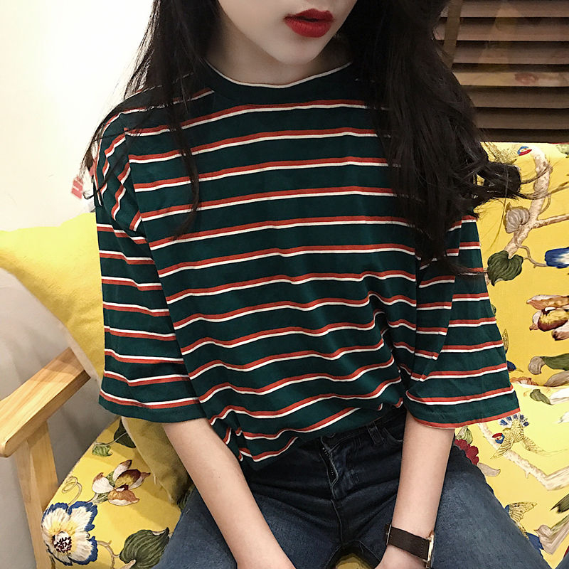 Windflower - Gestreept Boxy T-shirt