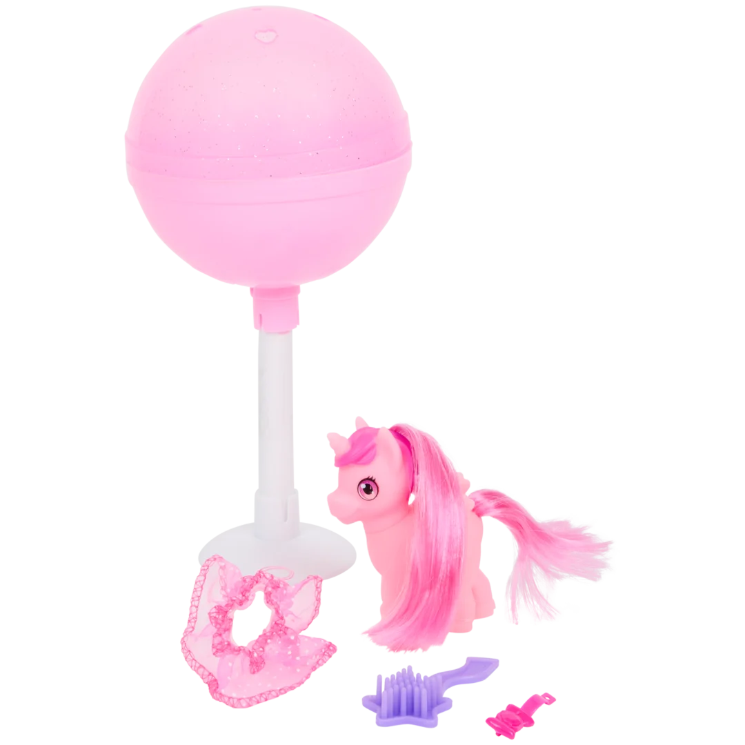 Sucette surprise avec licorne et accessoires