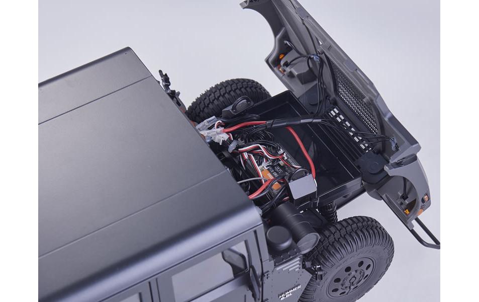 Scale Crawler Hummer H1 Alpha Gelb 1:12 ARTR<br>Detailgetreues Hummer H1 Scale RC Modell