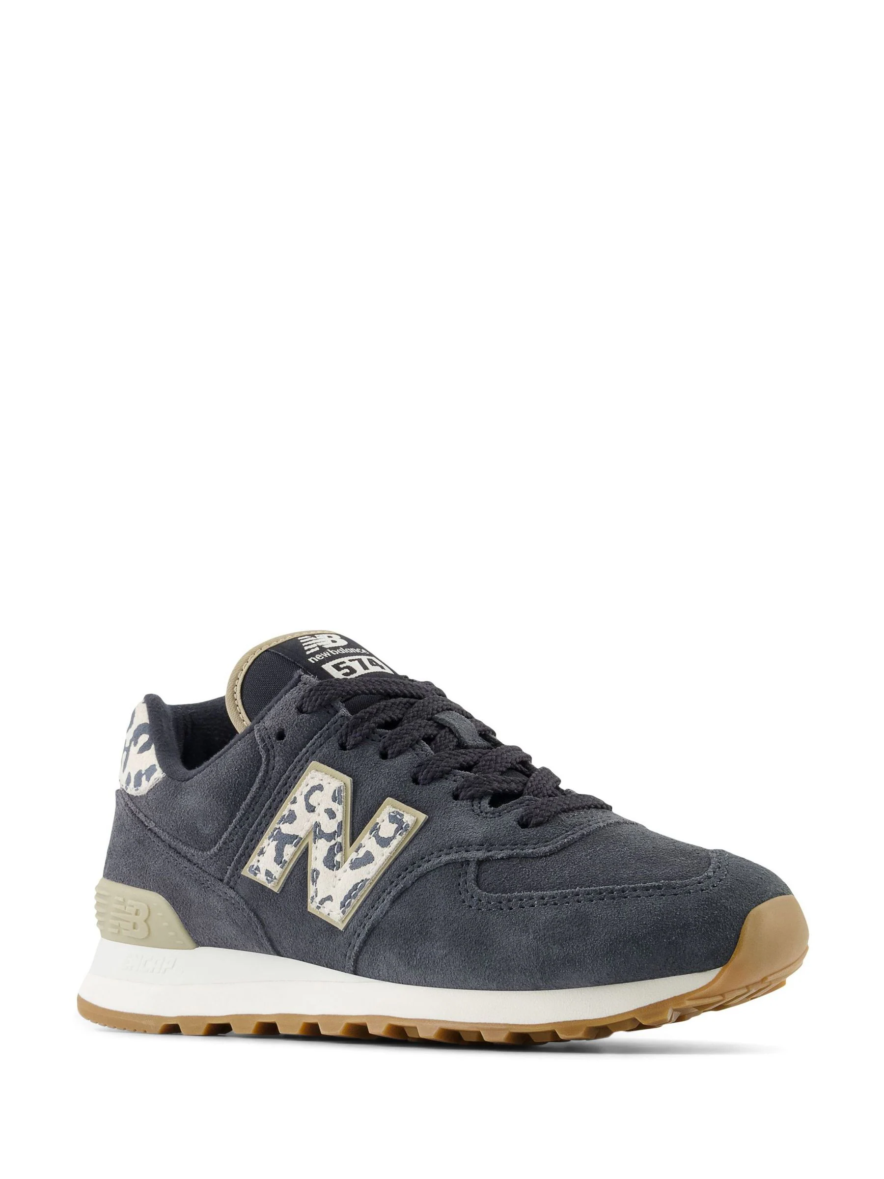Zwart chroom - New Balance 574 damessneakers