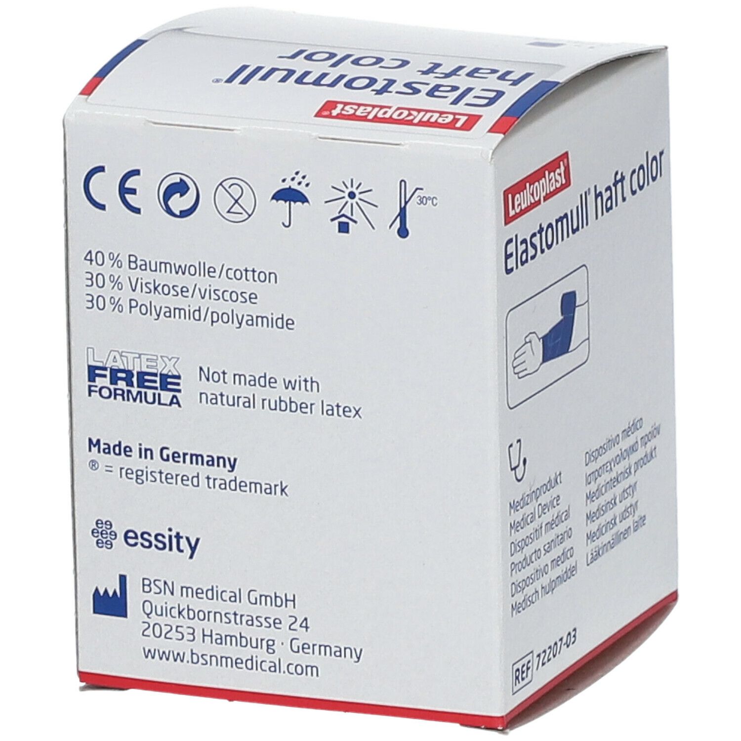 Elastomull® haft color 6 cm x 4 m blau