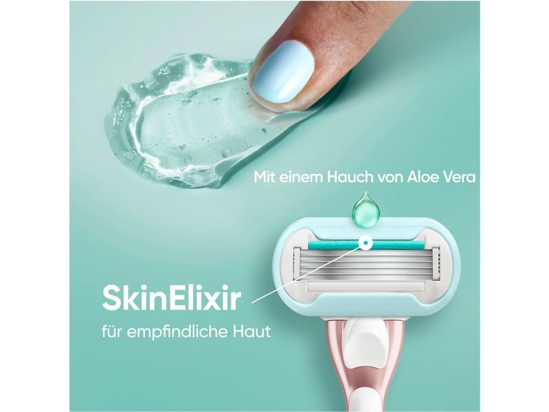 Gillette Venus Rasierklingen Pro Smooth Sensitive 10 Stück Ersatzklingen für Damen mit wiederverwendbarem Metallgriff und Duschhalterung