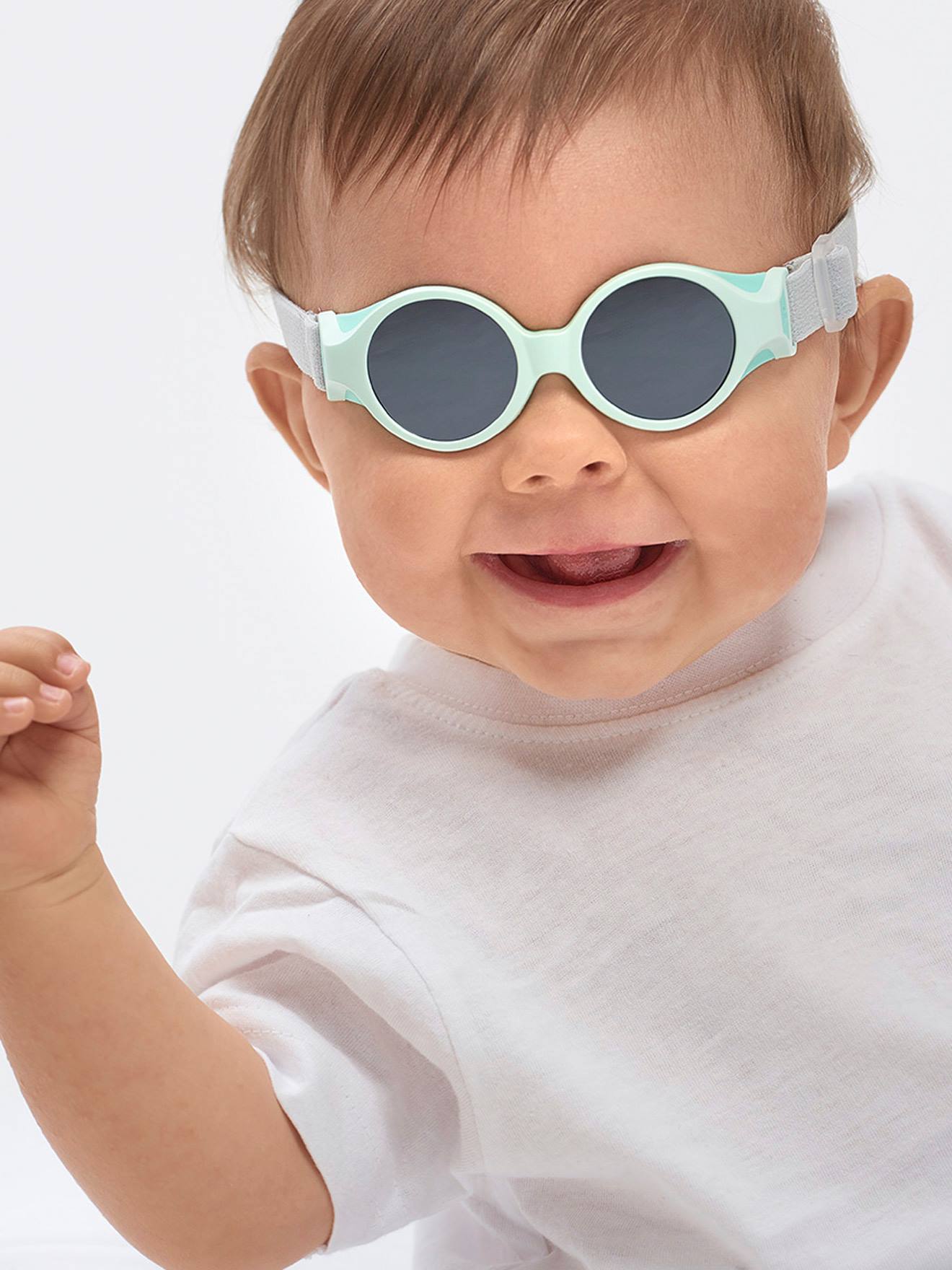 Óculos de sol BEABA para bebês de 0 a 9 meses, azul claro liso