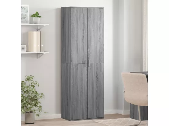 Buffet haut sonoma gris 60x35x180 cm bois d'ingénierie