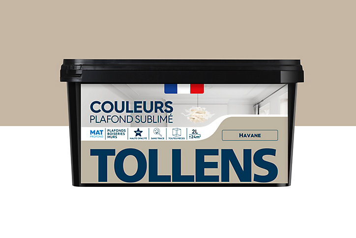 Peinture Plafond Sublimé Tollens mat beige havane 2L