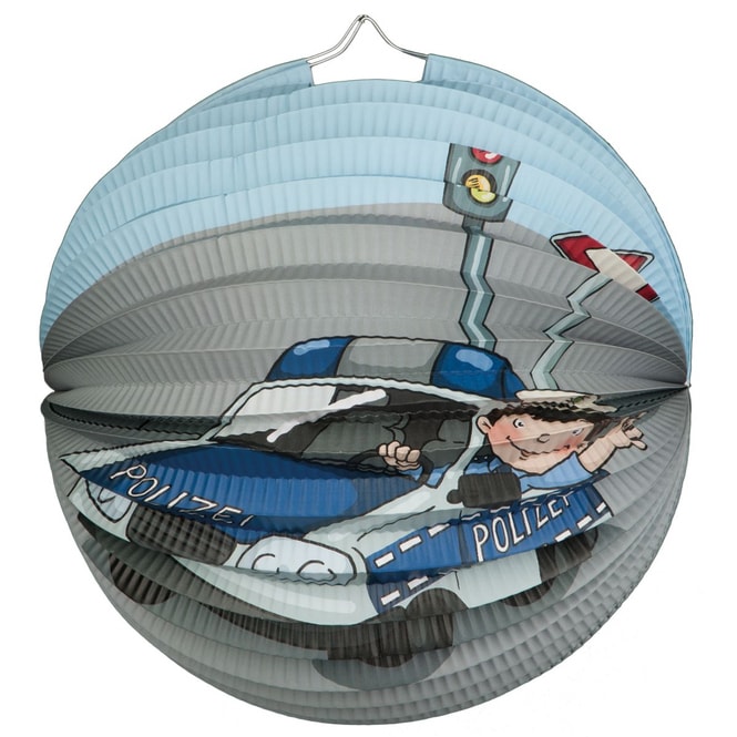 Laterne - aus Papier -  Ø = 25 cm - Polizei