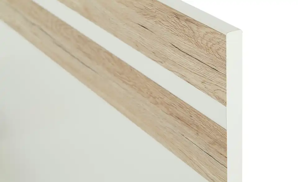 Futonbettgestell Cariba Eiche San Remo (Nachbildung), Cremeweiß 90 cm