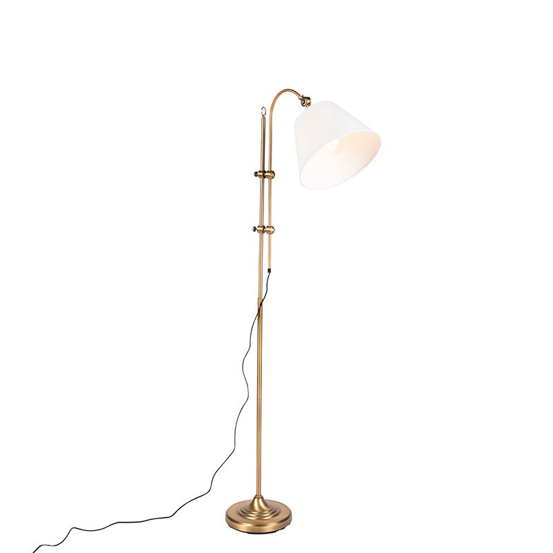 Smart klassieke vloerlamp brons met wit incl. Wifi A60 - Ashley