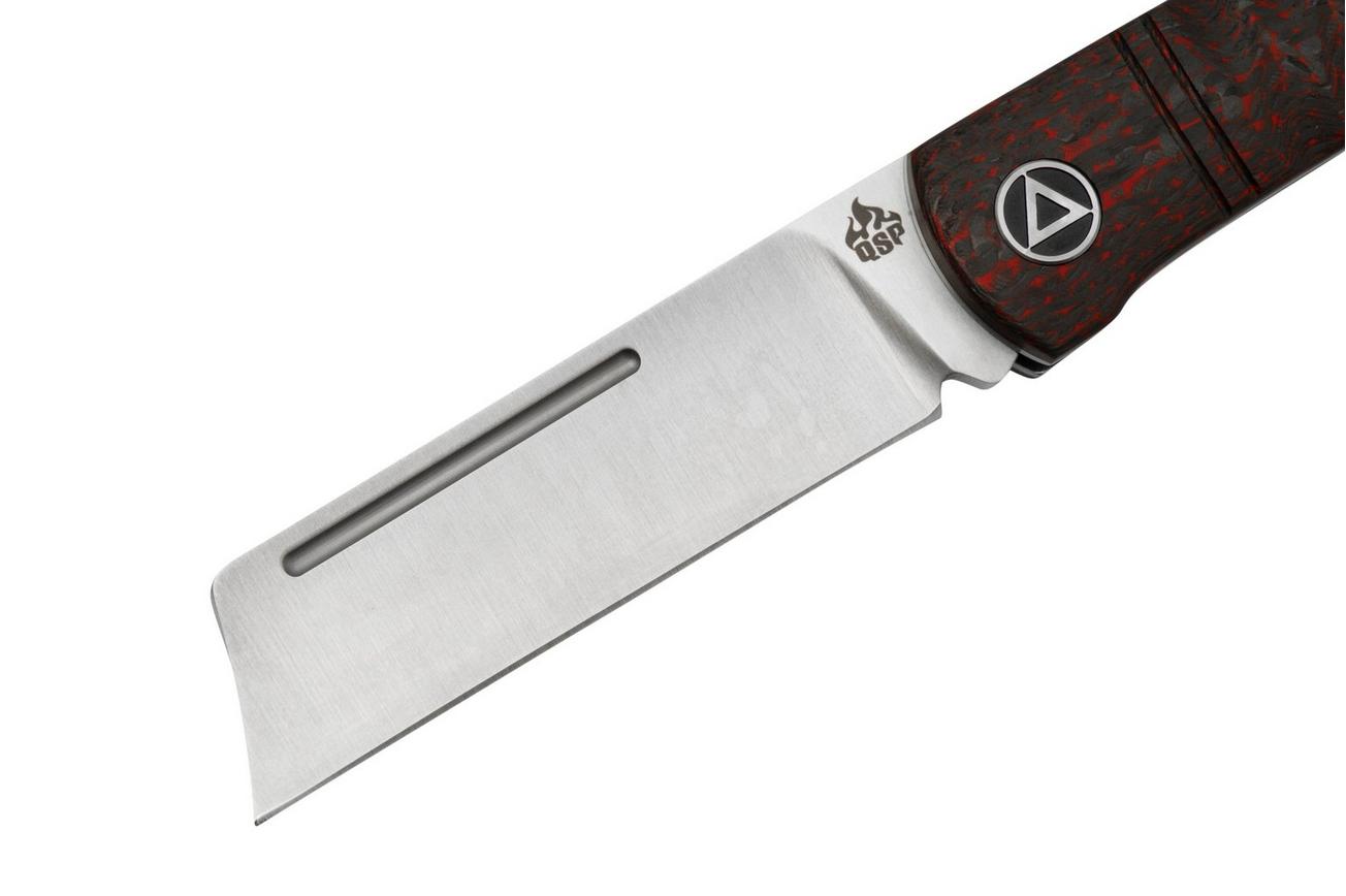 QSP Knife Hedgehog QS142-D, Red Carbon Fiber, slipjoint zakmes