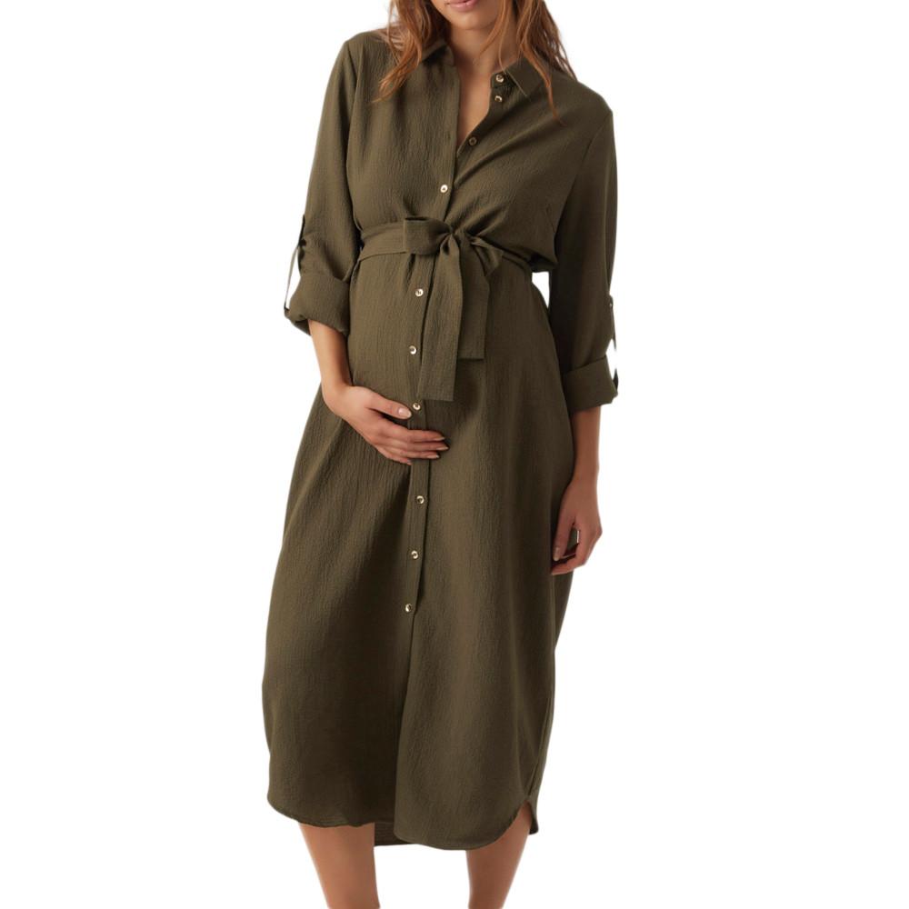 Vero Moda Maternity Robe Kaki Femme Vero Moda Maternity Capers