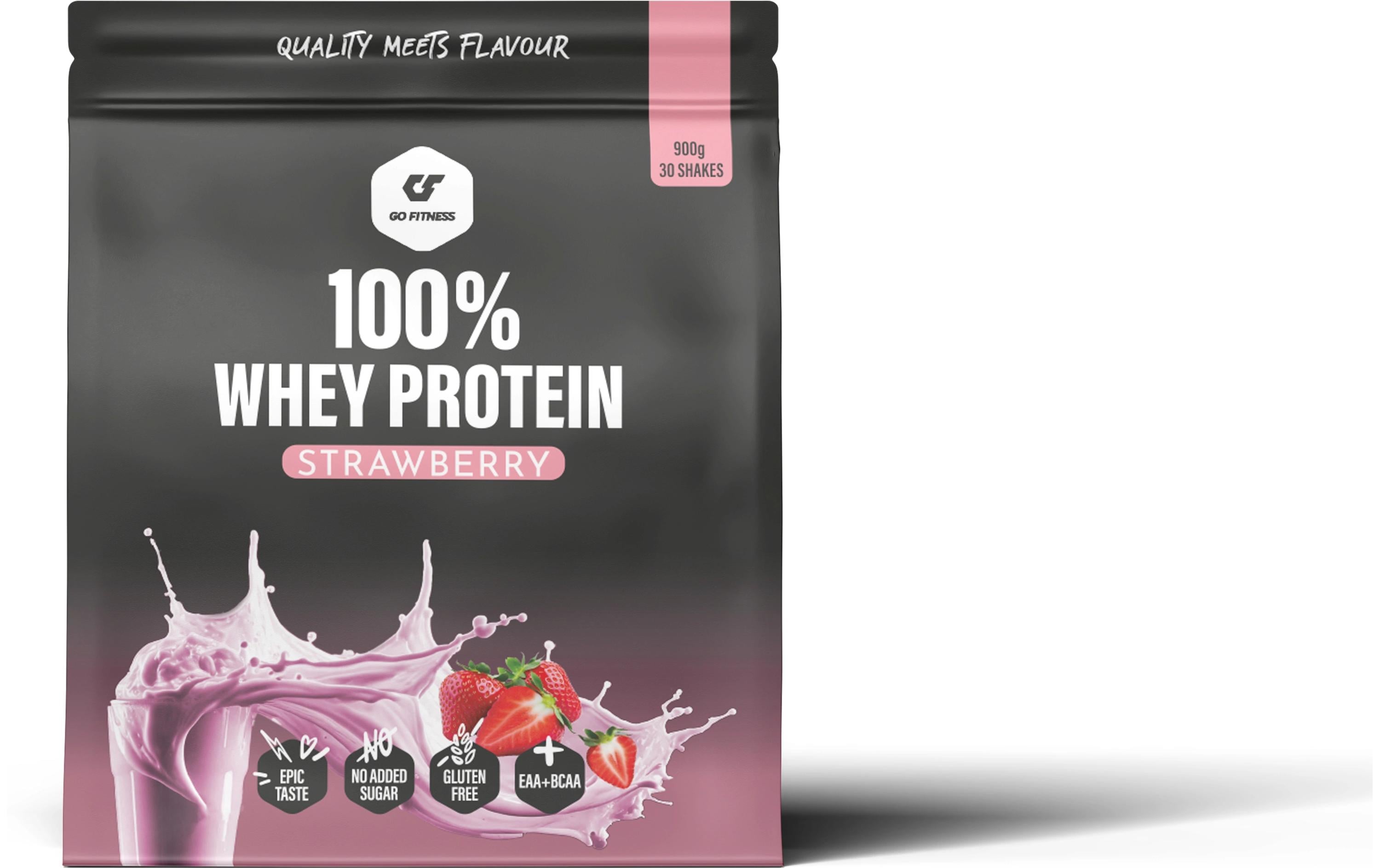 Pulver 100% Whey Protein Erdbeere 900 gProtein-Pulver