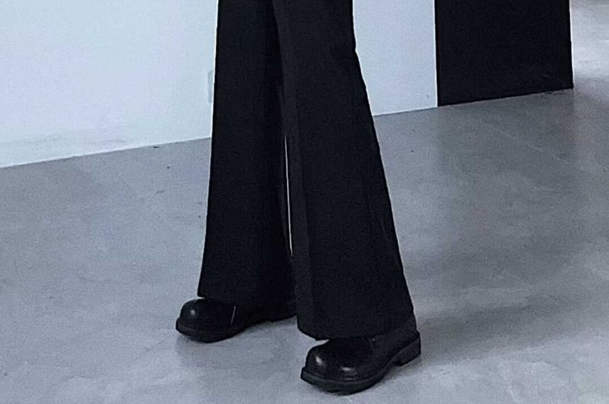 Real Boy - Hoge taille effen uitlopende broek