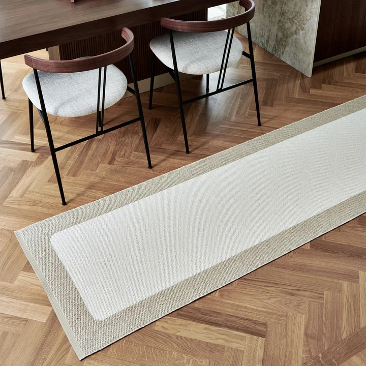 Pappelina - Ilda Wendeteppich, 70 x 180 cm, warm grey / vanilla