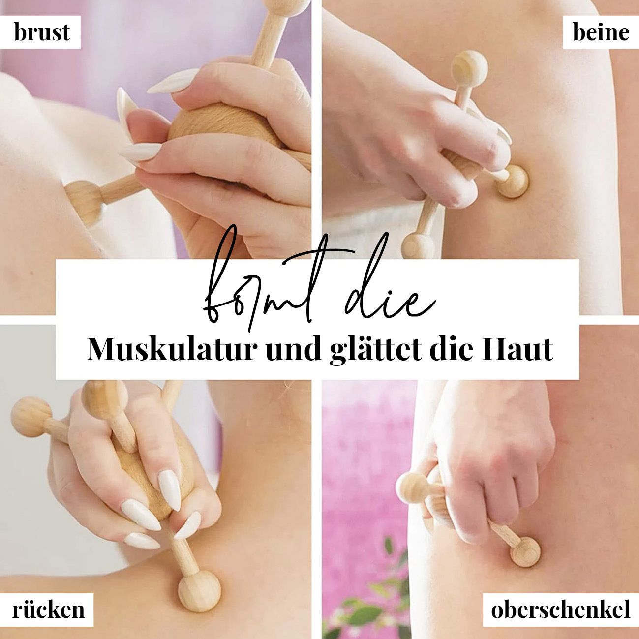 tuuli Triggerpunkt Massagegerät Massager Massagespinne Rücken Nacken Schulter aus Holz