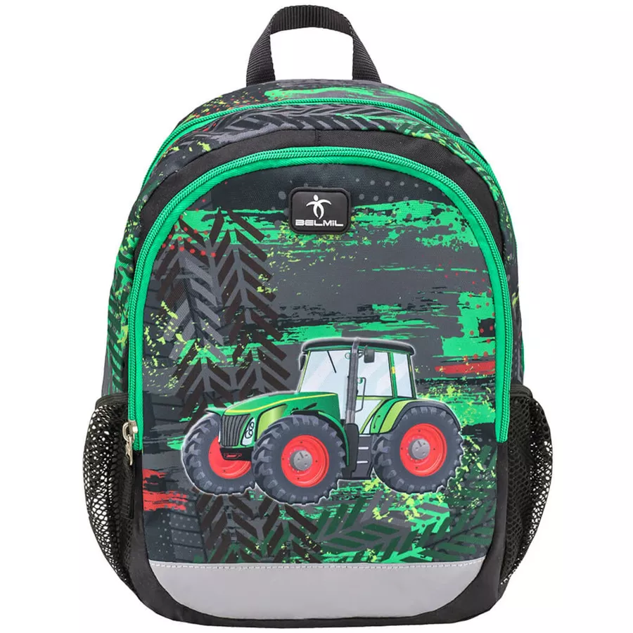 Belmil Kindergartenrucksack Kiddy Plus Kindergartenrucksack für 3-6 Jährige Kinder mit Brustgurt Tractor