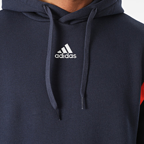 Sweat Capuche A Bandes IP2250 Bleu Marine