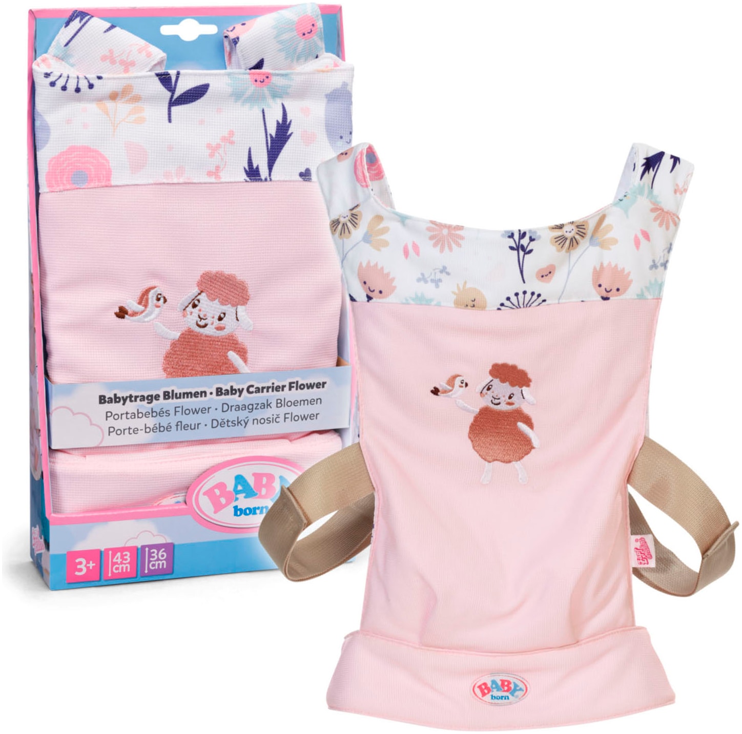 Baby Born Puppen Bauchtrage »Babytragesitz Blumen«